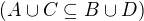 kopírovat do textarea $(A \cup C \subseteq B \cup D)$