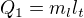 $Q_{1}=m_{l}l_{t}$
