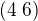 $(4\ 6)$