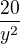 $\frac{20}{y^{2}}$