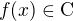 $f(x)\in\rm{C}$