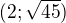 $(2;\sqrt{45})$