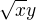 $\sqrt{x}y$
