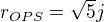 $r_{OPS}= \sqrt{5}j$
