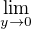 $ \lim_{y\to 0 }$