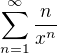 kopírovat do textarea $\sum_{n =1}^{\infty}\frac{n}{x^n}$