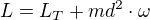 $L=L_{T}+md^{2}\cdot \omega $