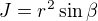 $J = r^2 \sin{\beta}$
