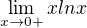 $\lim_{x\to0+} x ln x$