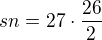 $sn=27\cdot \frac{26}{2}$