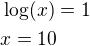 kopírovat do textarea $\log(x)=1\nlx=10$