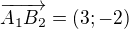 $\overrightarrow{A_1B_2}=(3; -2)$