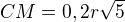 $CM=0,2r\sqrt{5}$