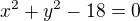 kopírovat do textarea $x^{2} + y^{2} - 18 = 0$