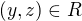 $(y,z)\in R$