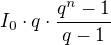 $I_{0}\cdot q\cdot \frac{q^{n}-1}{q-1}$