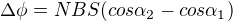 $\Delta\phi=NBS(cos\alpha_2-cos\alpha_1)$