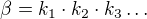 kopírovat do textarea $\beta =k_{1}\cdot k_{2}\cdot k_{3}\ldots $
