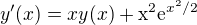 $y'(x) = xy(x)+\mathrm{x}^{2} \mathrm{e}^{x^2/2}$