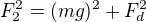 $F_2^2=(mg)^2+F_d^2$