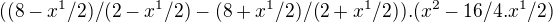 $((8-x^1/2)/(2-x^1/2)-(8+x^1/2)/(2+x^1/2)).(x^2-16/4.x^1/2)$