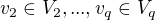 $v_2\in V_2,...,v_q\in V_q$