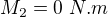 $ M_2=0 \ N.m$