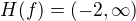 $H(f) = \left(-2, \infty\right)$