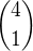 ${{4}\choose {1}}$