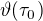 $\vartheta (\tau_0)$