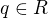 $q \in R$