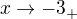 $x \to -3_{+}$