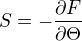 kopírovat do textarea $S=-\frac{\partial F}{\partial \Theta}$