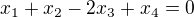 kopírovat do textarea $x_1+x_2-2x_3+x_4=0$