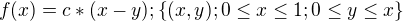 kopírovat do textarea $f(x) = c * (x-y); \{(x,y); 0 \le x \le 1; 0 \le y \le x \}$