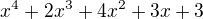 $x^4+2x^3+4x^2+3x+3$