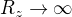 $R_z \rightarrow \infty$