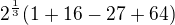 kopírovat do textarea $2^{\frac13}(1+16-27+64)$