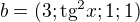$b=(3;\text{tg}^{2}x;1;1)$