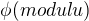 $\phi(modulu)$