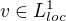 $v\in L^1_{loc}$