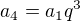$a_4=a_1 q^3$