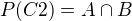 kopírovat do textarea $P(C2)=A\cap B$