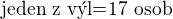 $\text{jeden z v�l=}17\text{ osob}$
