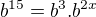 $b^{15}=b^3.b^{2x}$
