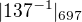 $|137^{-1}|_{697}$