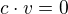 $c\cdot v =0$