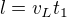 $l=v_Lt_1$