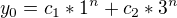 kopírovat do textarea $y_{0}=c_{1}*1^{n}+c_{2}*3^{n}$