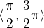 $ \langle\frac{\pi }{2},\frac{3}{2}\pi \rangle$